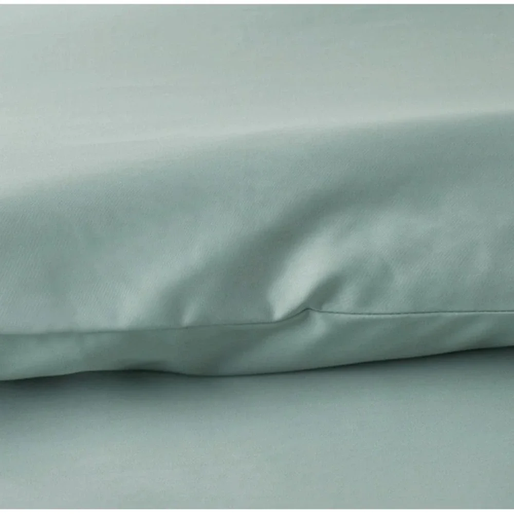 The Company Store Legends Hotel Supima Cotton Sateen Queen Duvet Cover Sea Mist